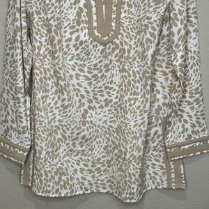 Coolibar Tunic Shirt Size Medium Animal Print UPF 50+ Sun Protection Lightweight - Flair - Style