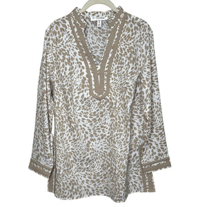 Coolibar Tunic Shirt Size Medium Animal Print UPF 50+ Sun Protection Lightweight - Flair - Style