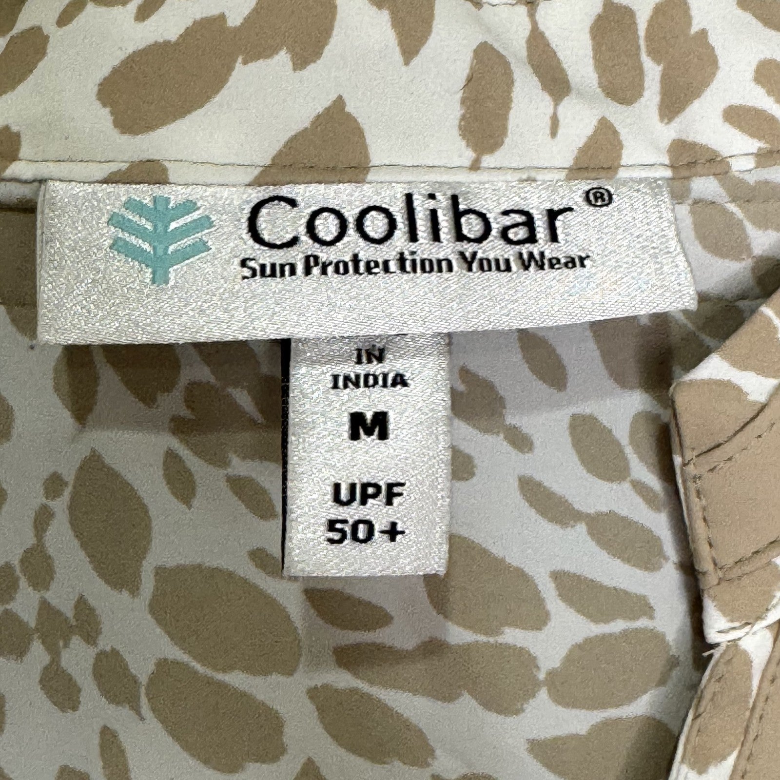 Coolibar Tunic Shirt Size Medium Animal Print UPF 50+ Sun Protection Lightweight - Flair - Style