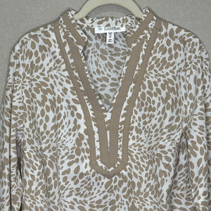 Coolibar Tunic Shirt Size Medium Animal Print UPF 50+ Sun Protection Lightweight - Flair - Style