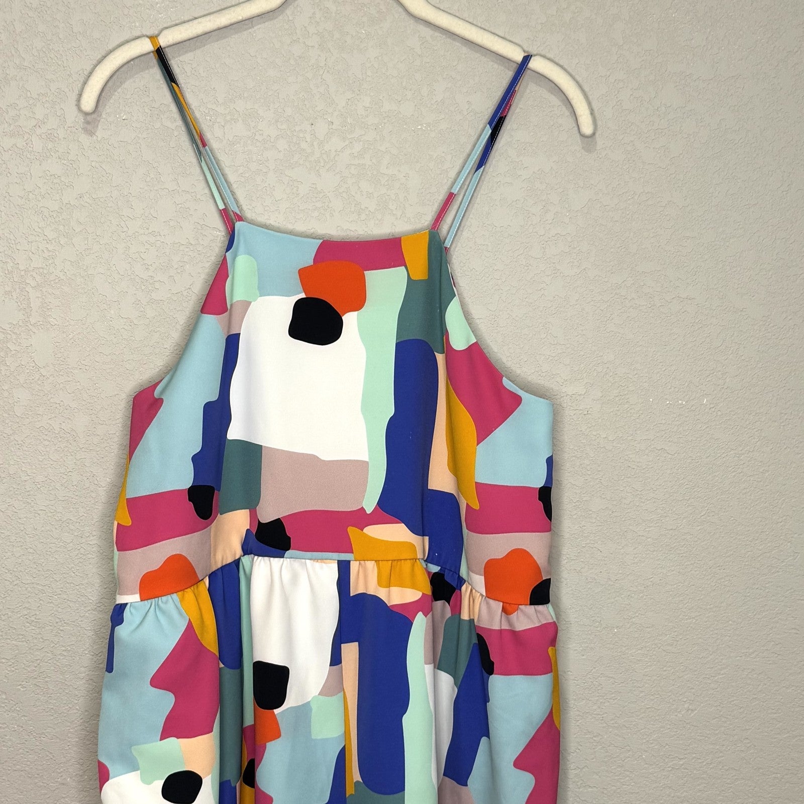 Crosby by Mollie Burch Jumpsuit Womens Small Abstract Wide Leg Pockets Romper - Flair - Style