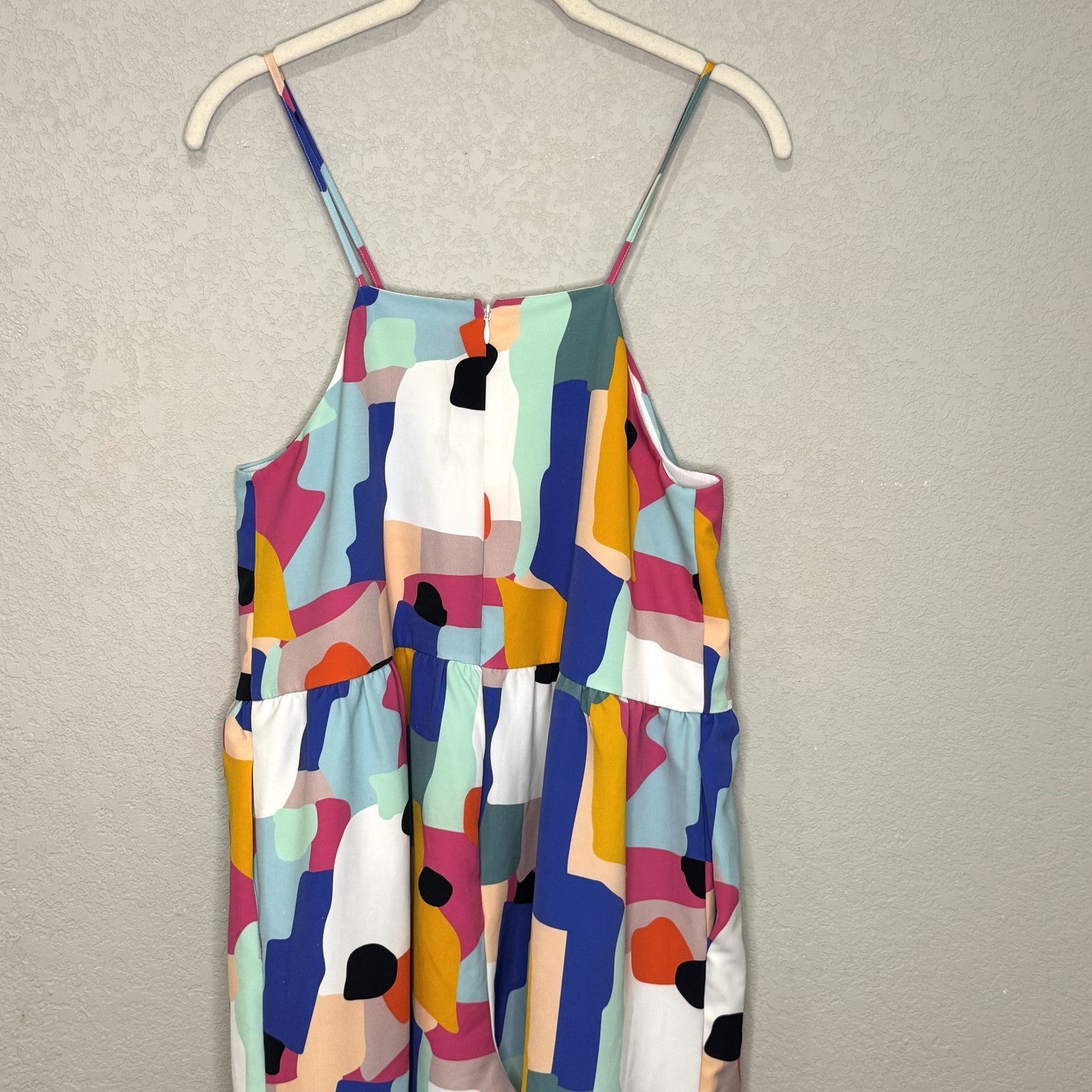 Crosby by Mollie Burch Jumpsuit Womens Small Abstract Wide Leg Pockets Romper - Flair - Style