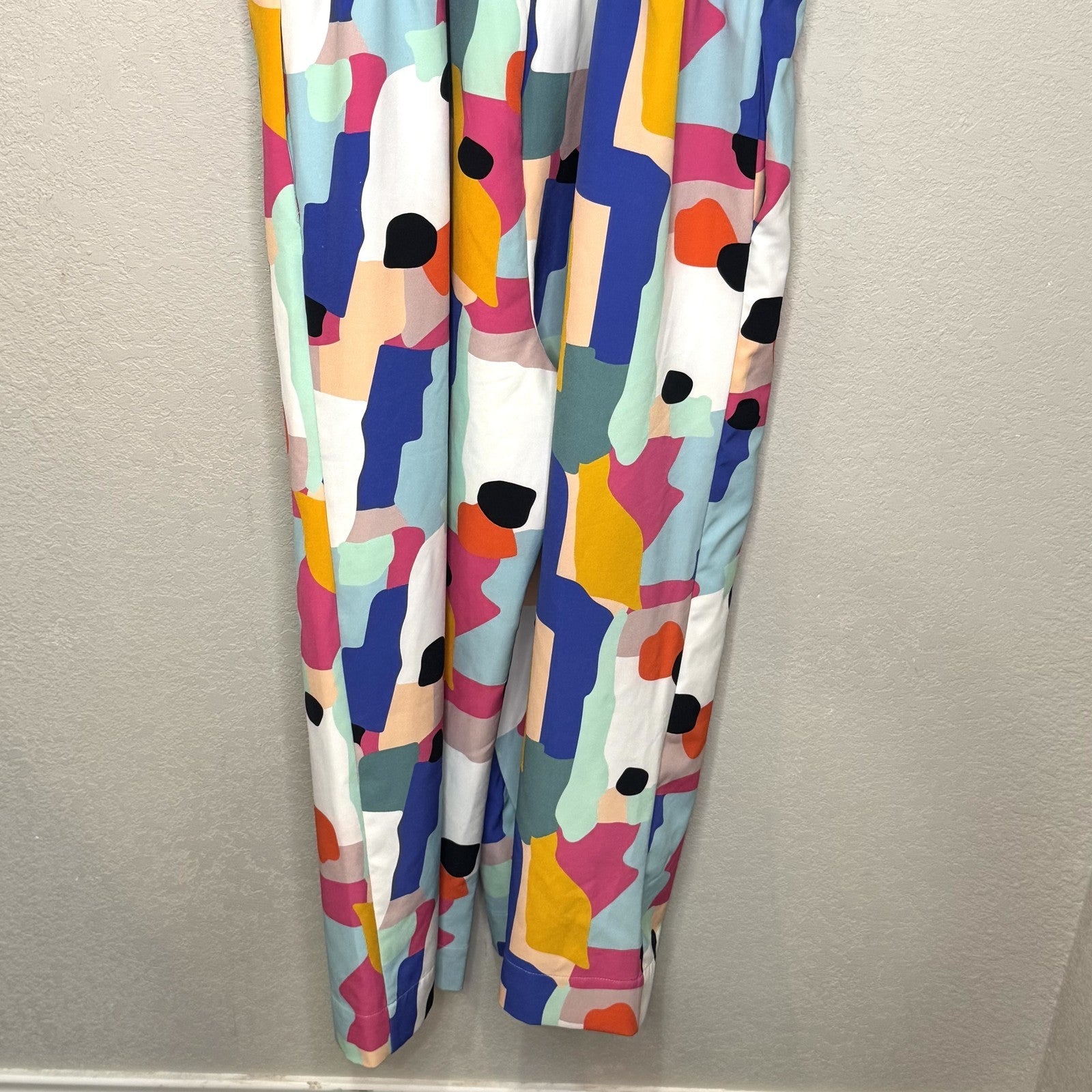 Crosby by Mollie Burch Jumpsuit Womens Small Abstract Wide Leg Pockets Romper - Flair - Style