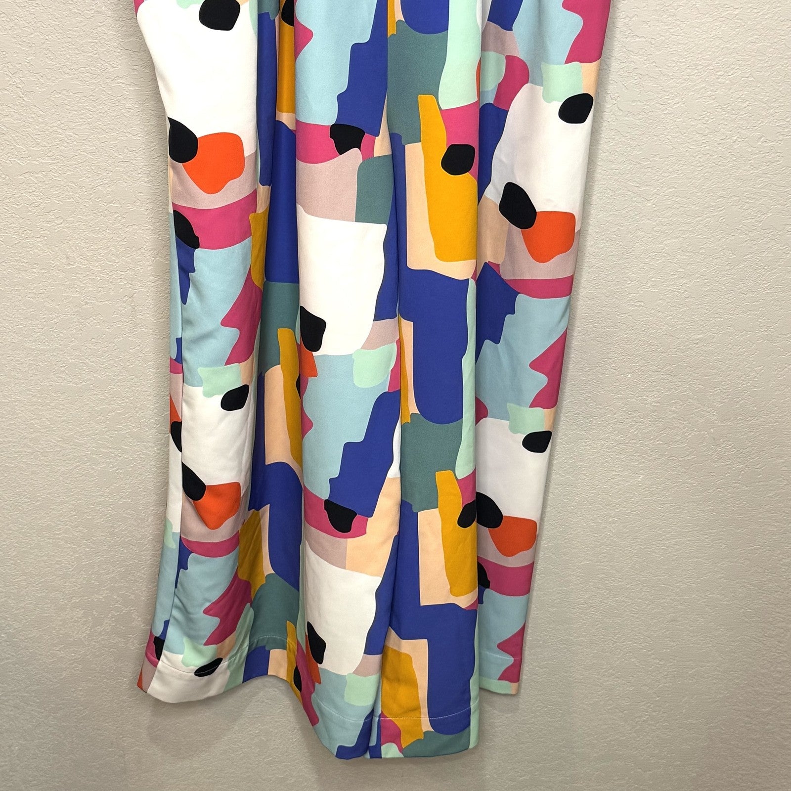 Crosby by Mollie Burch Jumpsuit Womens Small Abstract Wide Leg Pockets Romper - Flair - Style