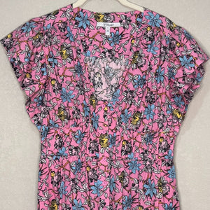 Derek Lam 10 Crosby Dress Size 6 Greta Pink Flutter Sleeve Button Down - Flair - Style