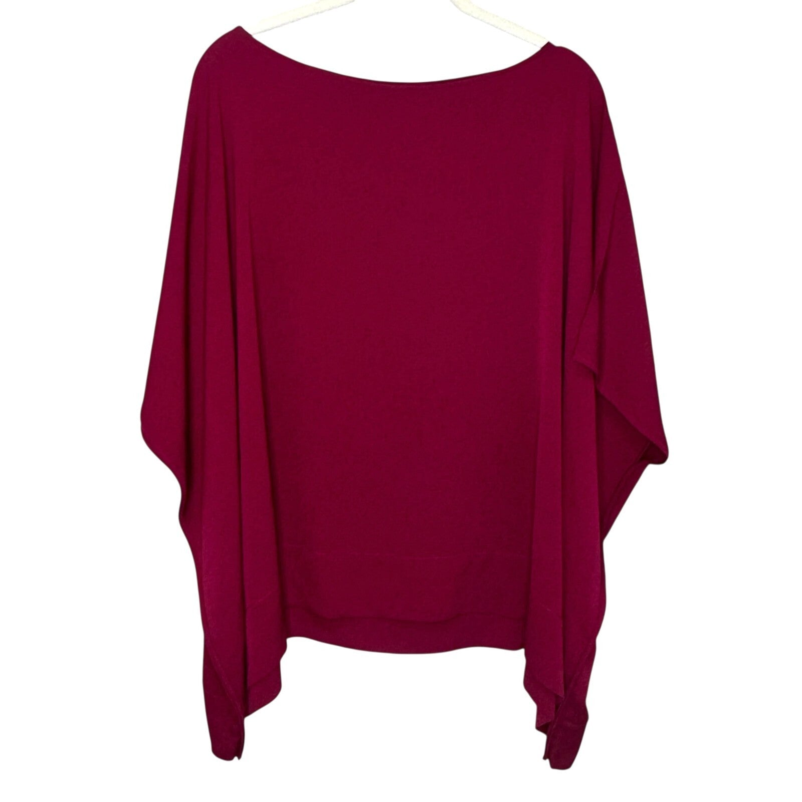 Diane Von Furstenberg DVF Blouse Top Size Medium / Large Silk Burgundy Hanky - Flair - Style