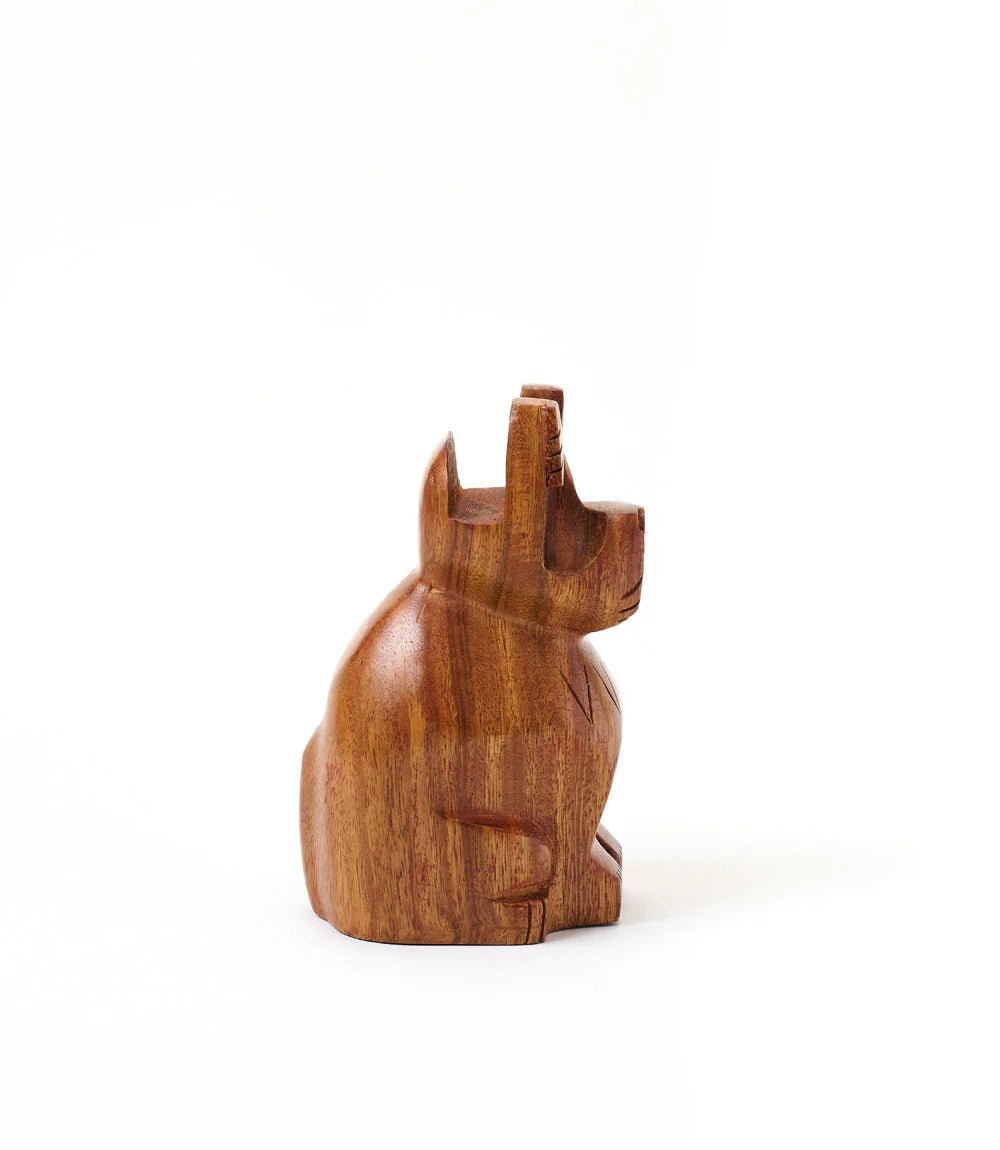 Dog Eyeglass Holder Stand in Hand Carved Wood - Flair - Style