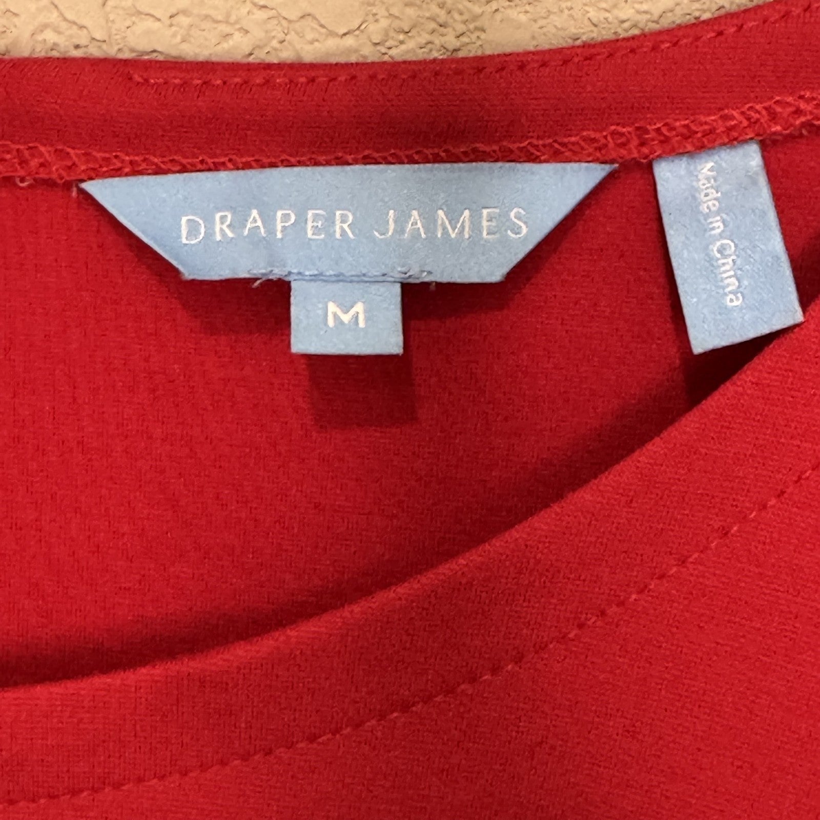 Draper James Dress Womens Medium Red Long Sleeve Fit Flare Stretch Party - Flair - Style