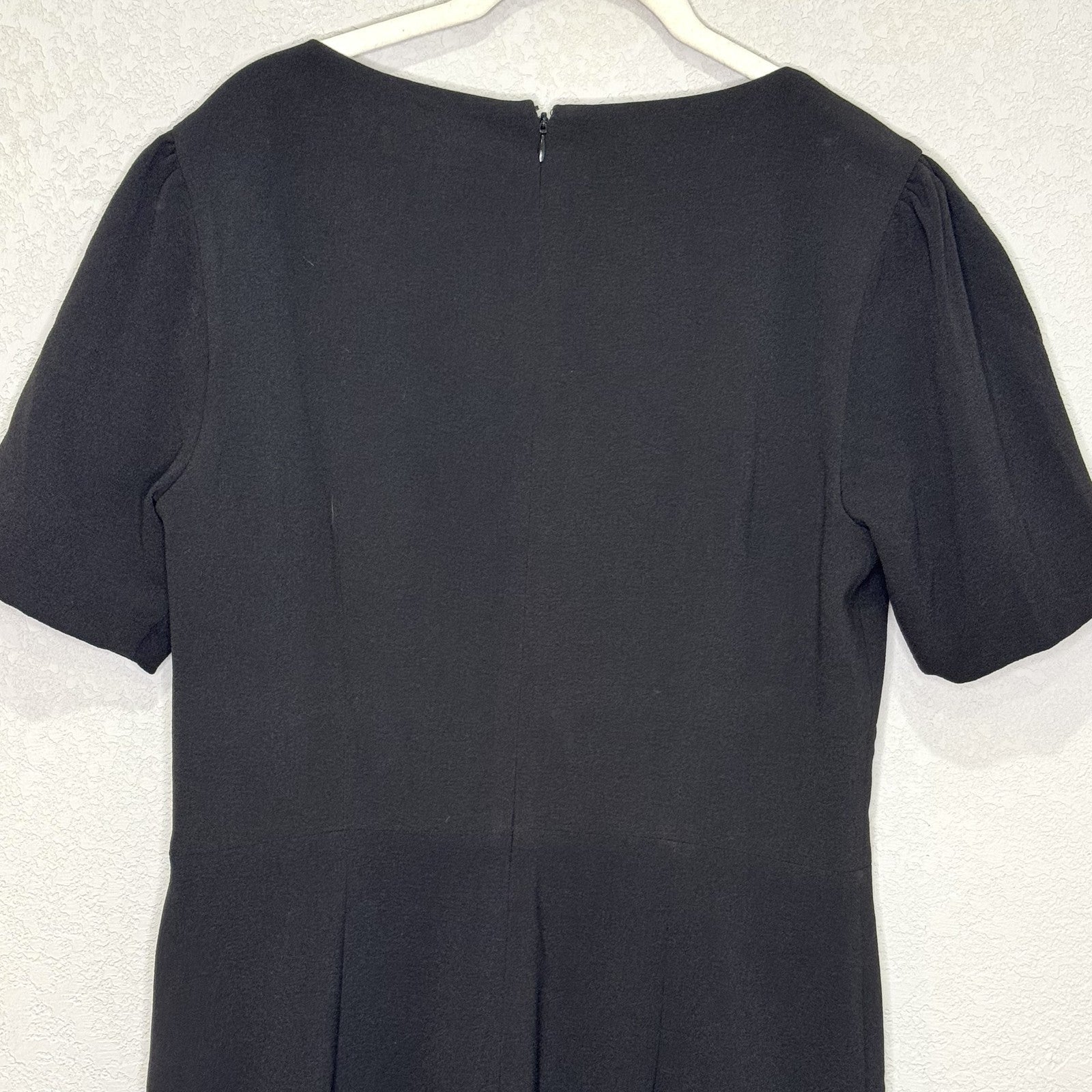 Dress The Population Ruth Dress Size Large Black Ruth Sheath Short Sleeve Lined - Flair - Style