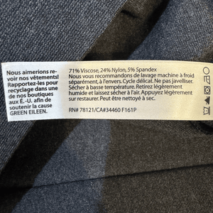 Eileen Fisher Pants Medium Charcoal Slim Pull On Stretch Italian Fabric Comfort - Flair - Style