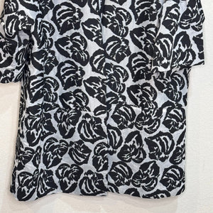 Emerson Rose Jacket Topper Size XL Black White Floral Jacquard - Flair - Style