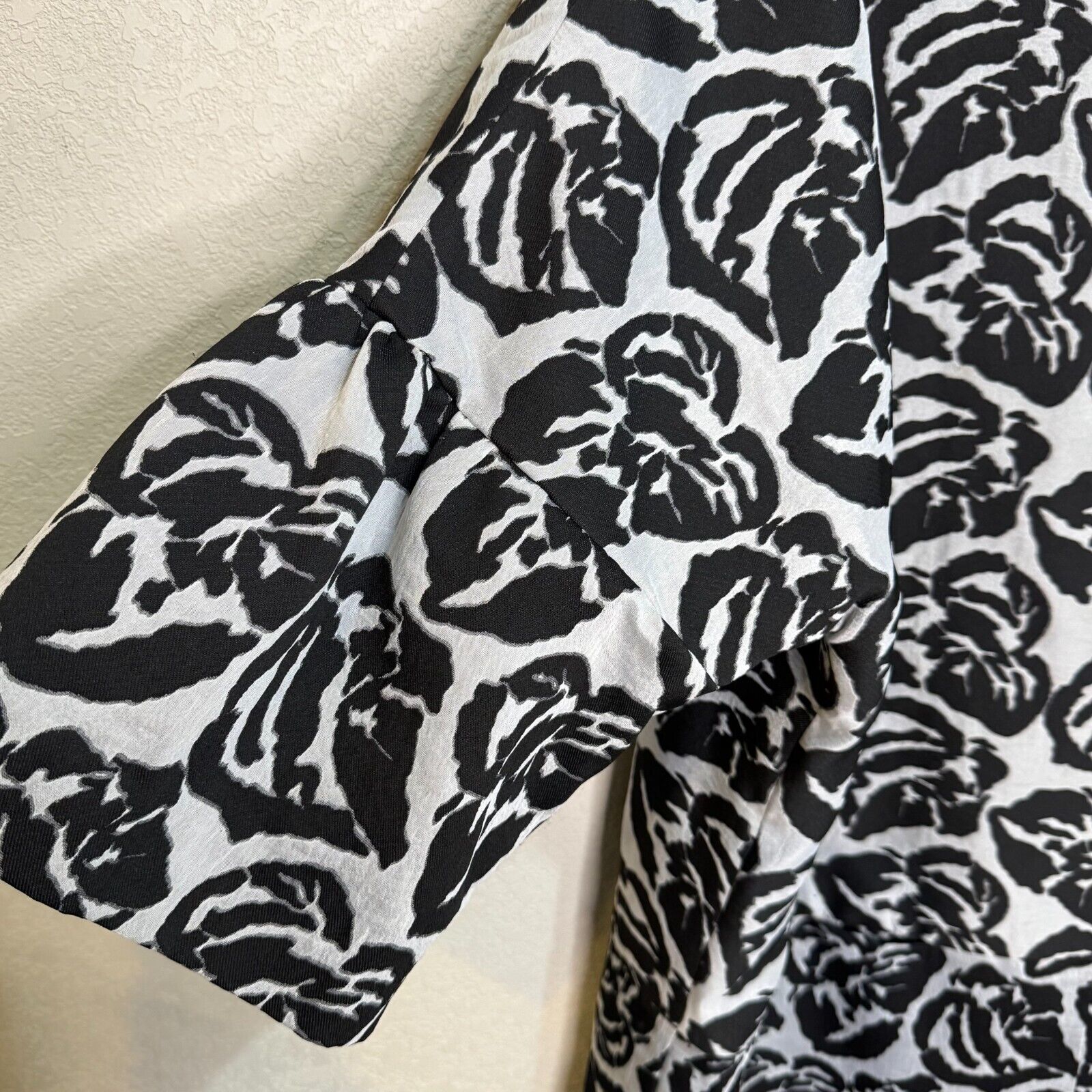 Emerson Rose Jacket Topper Size XL Black White Floral Jacquard - Flair - Style