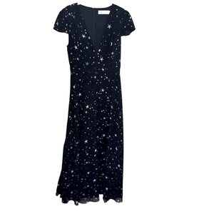 Fame and Partners Dress Black White The Rumi Starry Night Maxi Gown Size 10 - Flair - Style