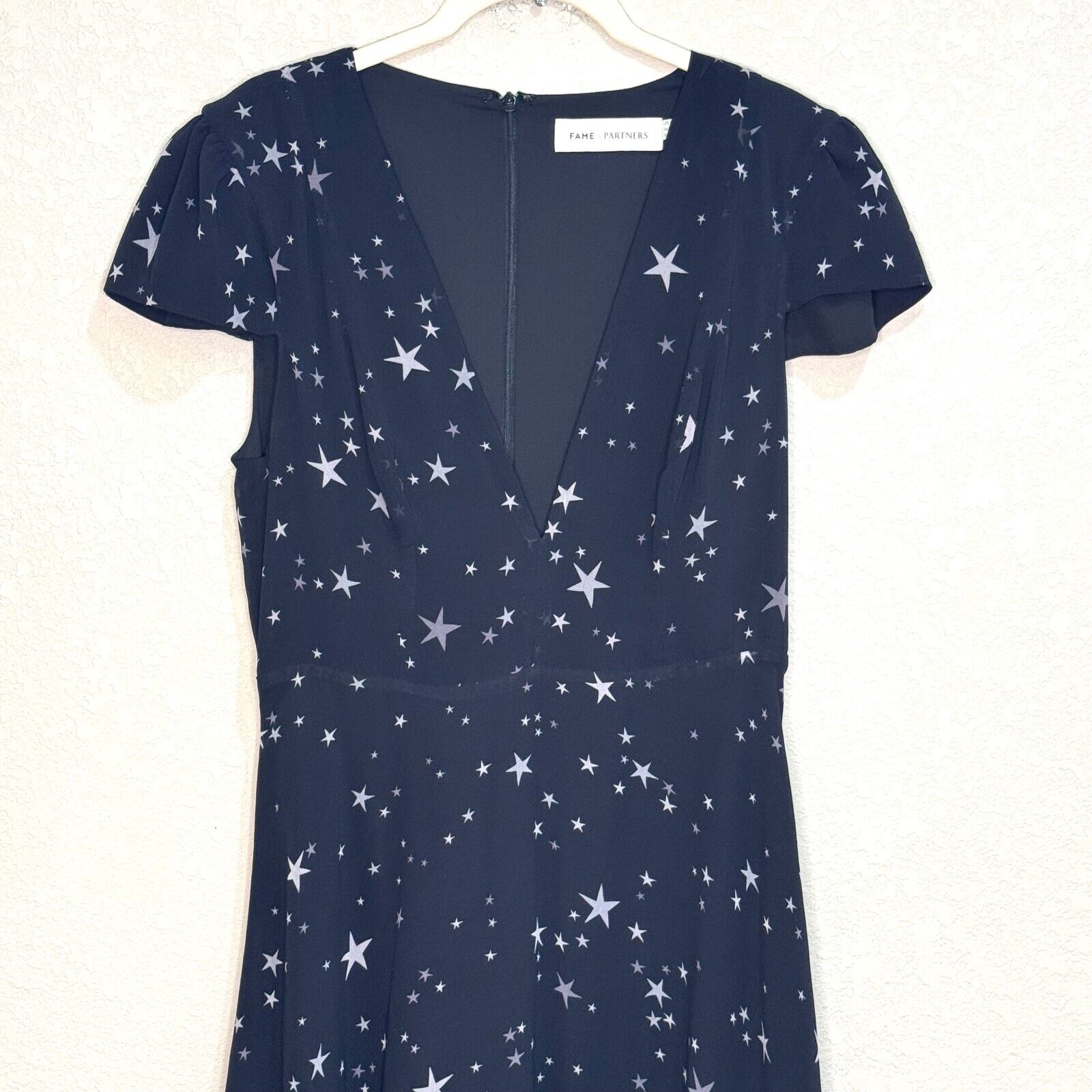 Fame and Partners Dress Black White The Rumi Starry Night Maxi Gown Size 10 - Flair - Style