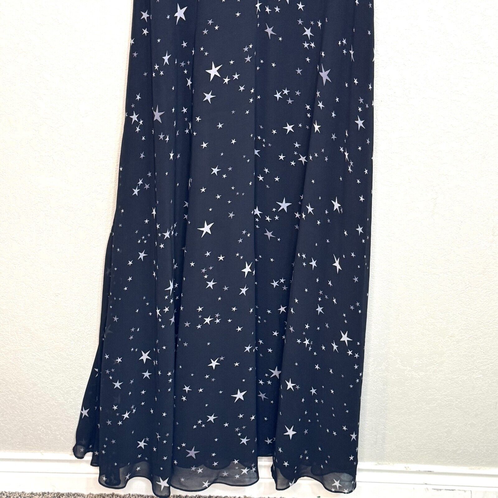 Fame and Partners Dress Black White The Rumi Starry Night Maxi Gown Size 10 - Flair - Style