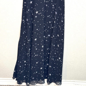 Fame and Partners Dress Black White The Rumi Starry Night Maxi Gown Size 10 - Flair - Style