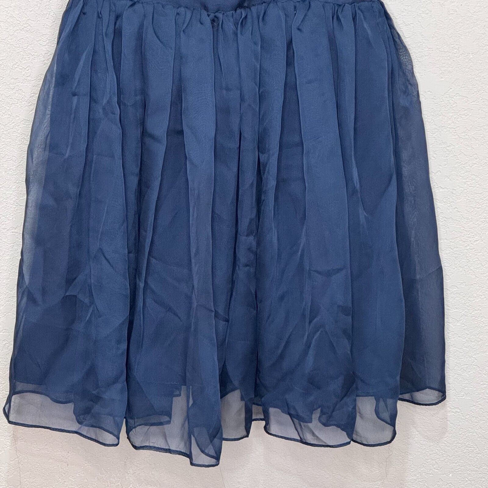 Fame & Partners Blue Chiffon Fit & Flare Mini Dress Size 0 Sweetheart Neck NEW - Flair - Style