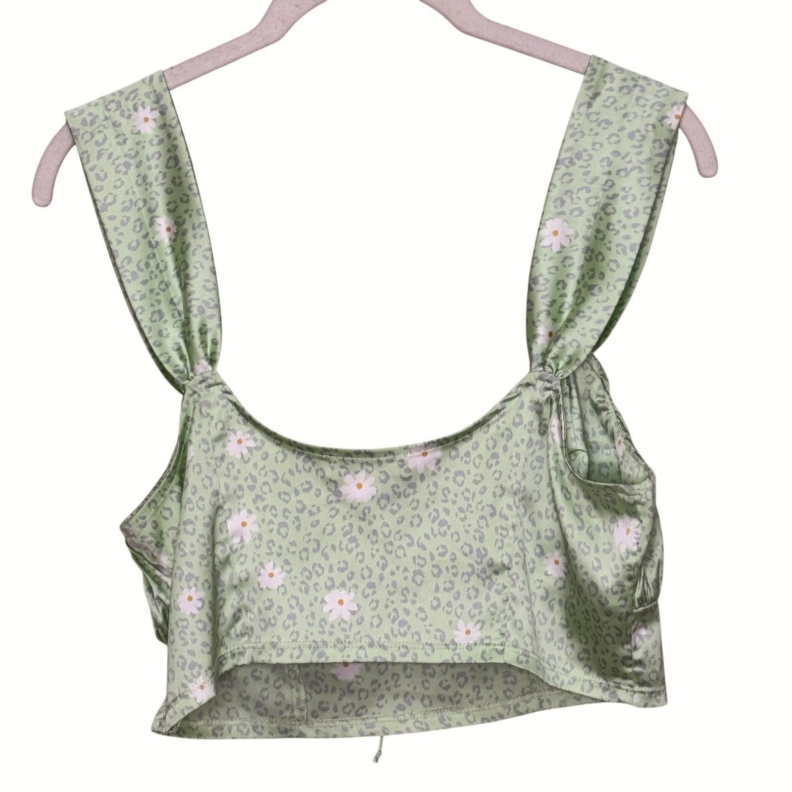 For Love & Lemons Crop Top | Size Medium | Green - Flair - Style