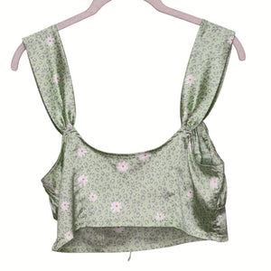 For Love & Lemons Crop Top | Size Medium | Green - Flair - Style