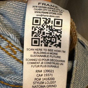 FRAME Jeans Size 30 Light Blue Distressed Le Original Ankle - Flair - Style