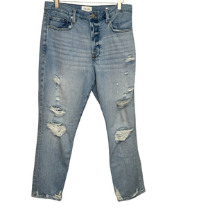 FRAME Jeans Size 30 Light Blue Distressed Le Original Ankle - Flair - Style