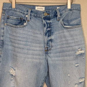 FRAME Jeans Size 30 Light Blue Distressed Le Original Ankle - Flair - Style