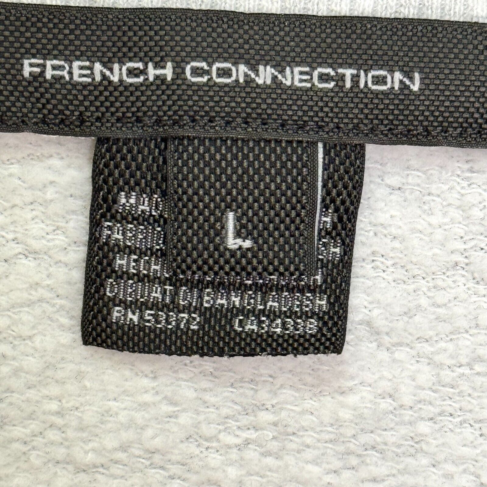 French Connection Love Sweatshirt Size Large Grey w Red Embroidery - Flair - Style