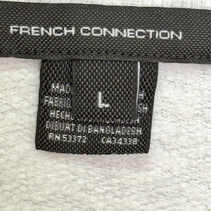French Connection Love Sweatshirt Size Large Grey w Red Embroidery - Flair - Style