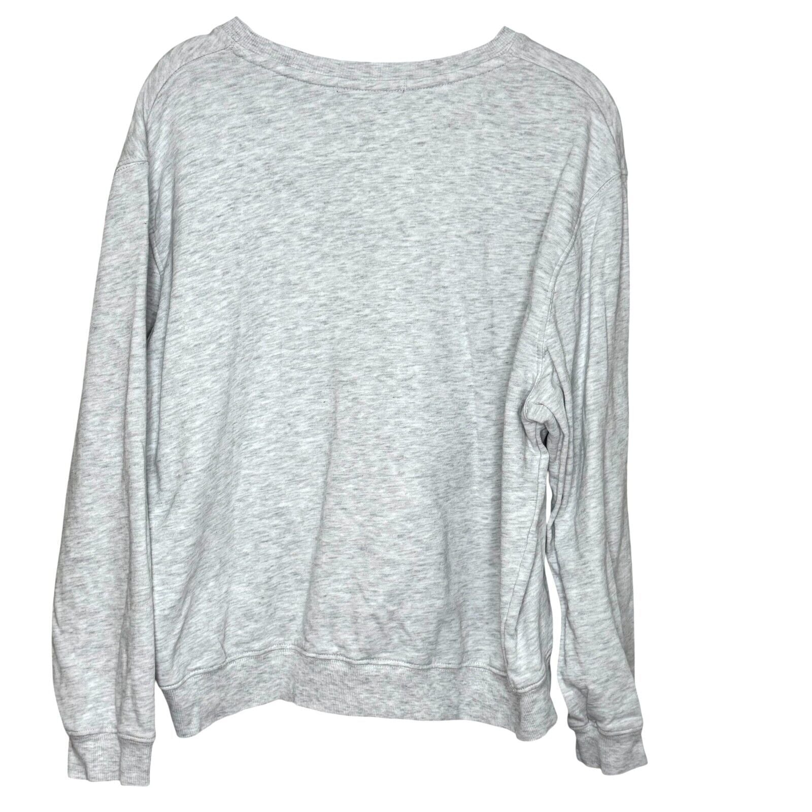 French Connection Love Sweatshirt Size Large Grey w Red Embroidery - Flair - Style