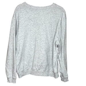 French Connection Love Sweatshirt Size Large Grey w Red Embroidery - Flair - Style