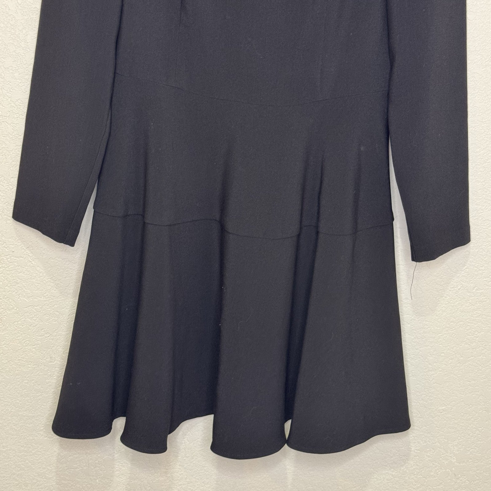Gal Meets Glam Dress Celeste 10 Black Long Sleeve Drop Waist Fit Flare Classic - Flair - Style