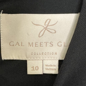 Gal Meets Glam Dress Celeste 10 Black Long Sleeve Drop Waist Fit Flare Classic - Flair - Style