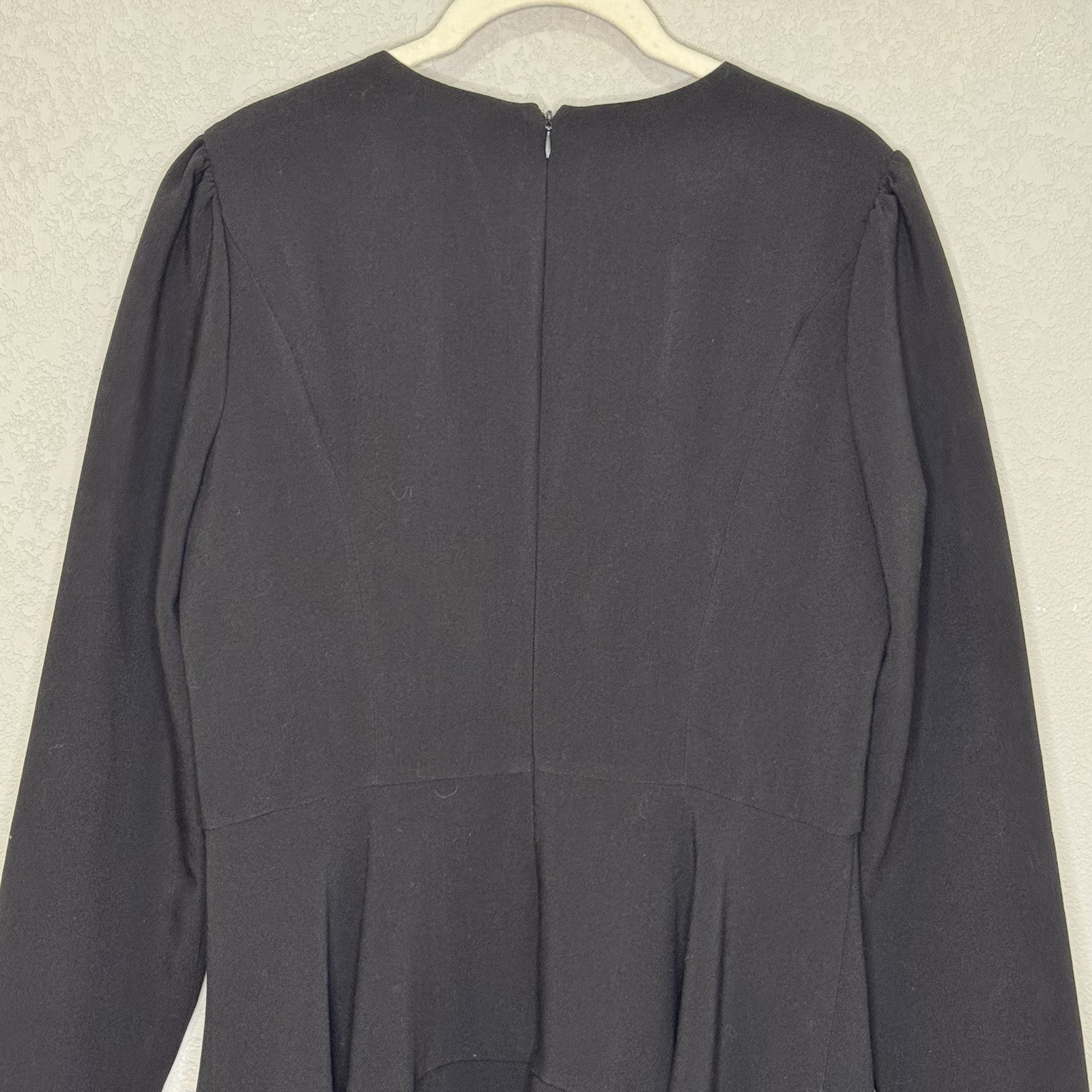 Gal Meets Glam Dress Celeste 10 Black Long Sleeve Drop Waist Fit Flare Classic - Flair - Style