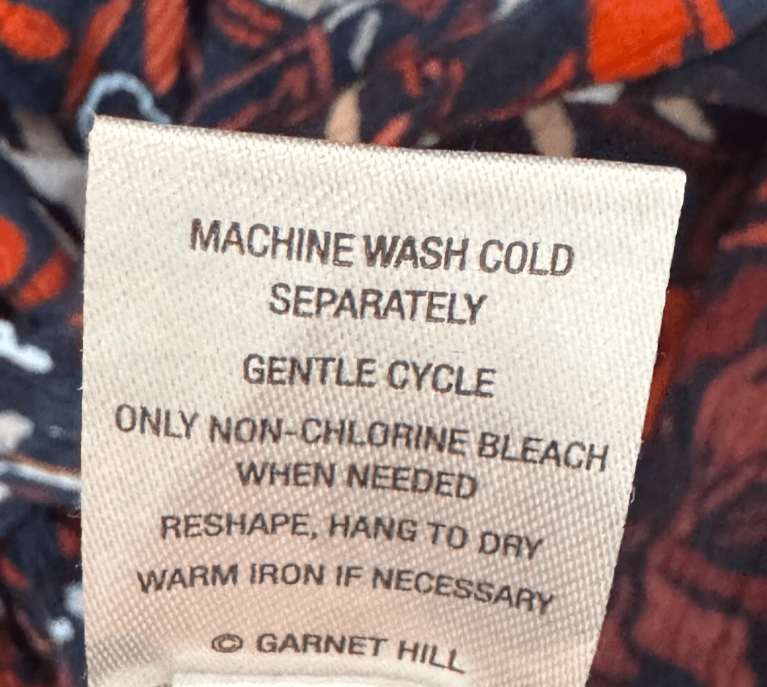 Garnet Hill Dress Size 8 Hazel Crêpe Navy Red Floral Short Sleeve Wrap - Flair - Style