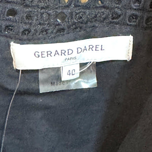 Gerard Darel Dress 40 US Size 8 Black Aurora Lace Sleeveless V - Neck NEW $410 - Flair - Style