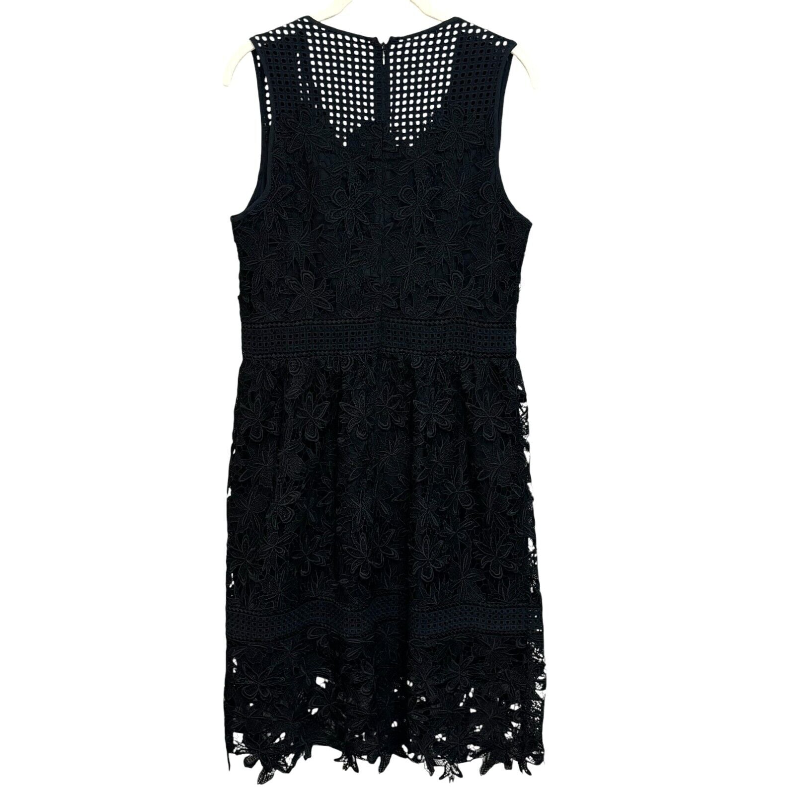 Gerard Darel Dress 40 US Size 8 Black Aurora Lace Sleeveless V - Neck NEW $410 - Flair - Style