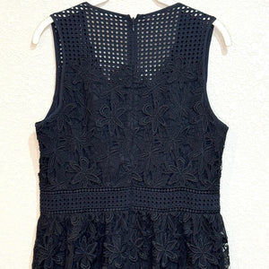 Gerard Darel Dress 40 US Size 8 Black Aurora Lace Sleeveless V - Neck NEW $410 - Flair - Style