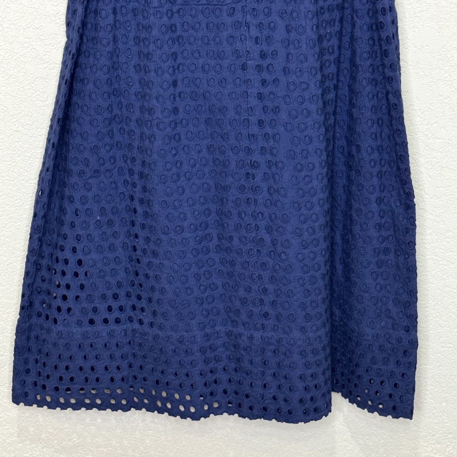 Gretchen Scott Dress Womens Large Eyelet Belted Sleeveless Summer Sundress - Flair - Style