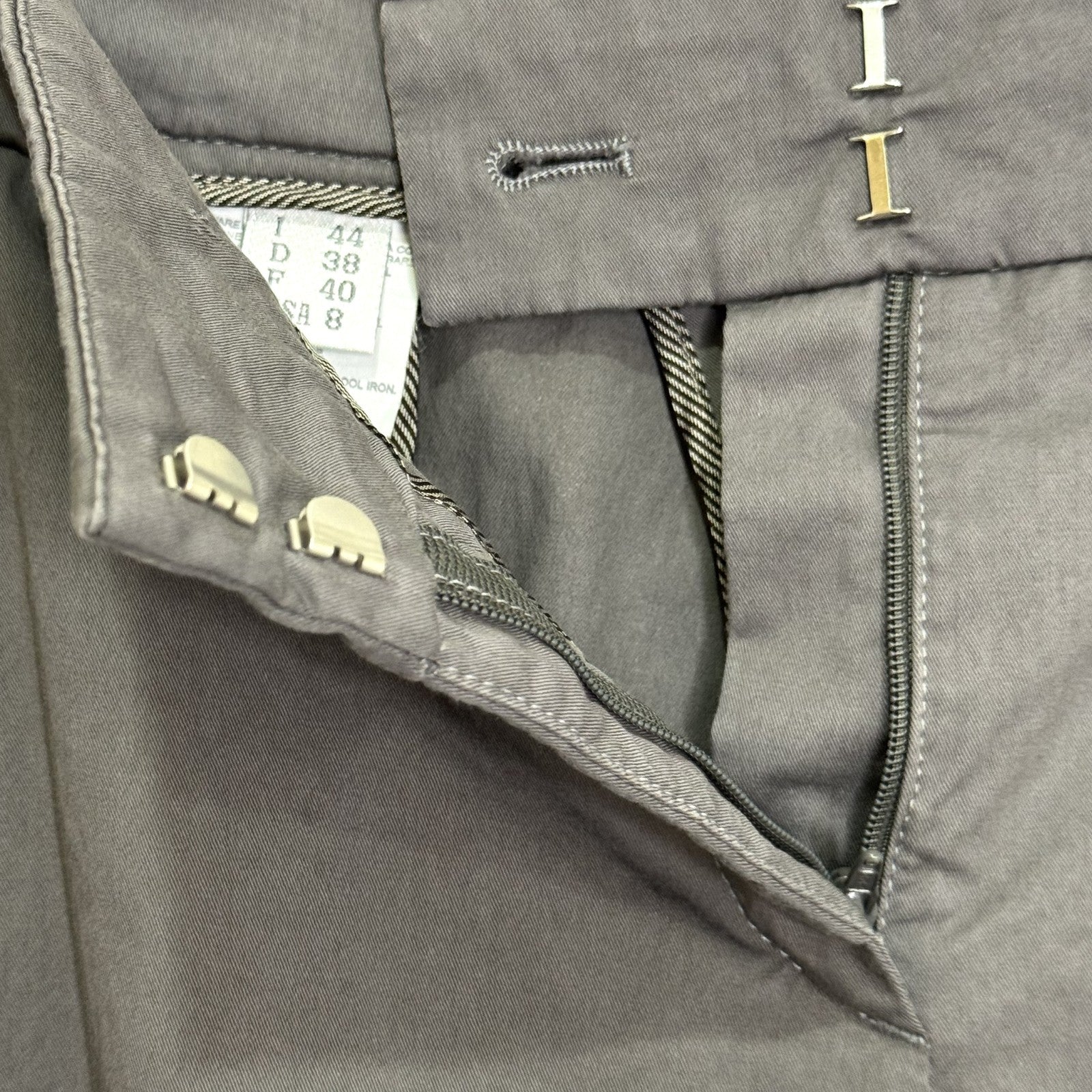 Gunex Brunello Cucinelli Pants 8 Gray Made in Italy Tailored Straight Trouser - Flair - Style