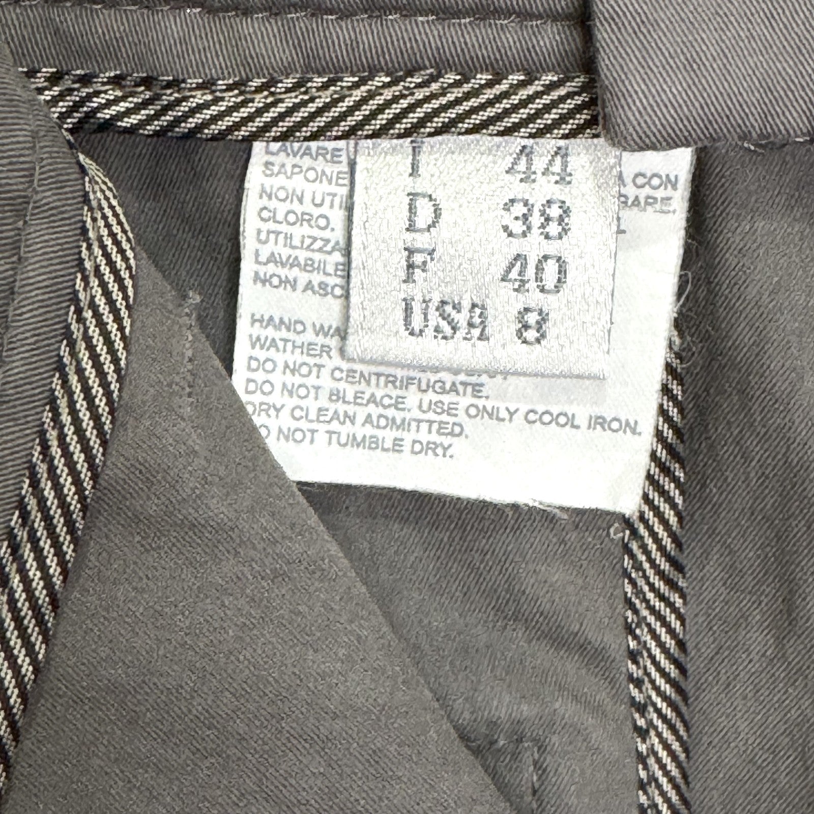 Gunex Brunello Cucinelli Pants 8 Gray Made in Italy Tailored Straight Trouser - Flair - Style