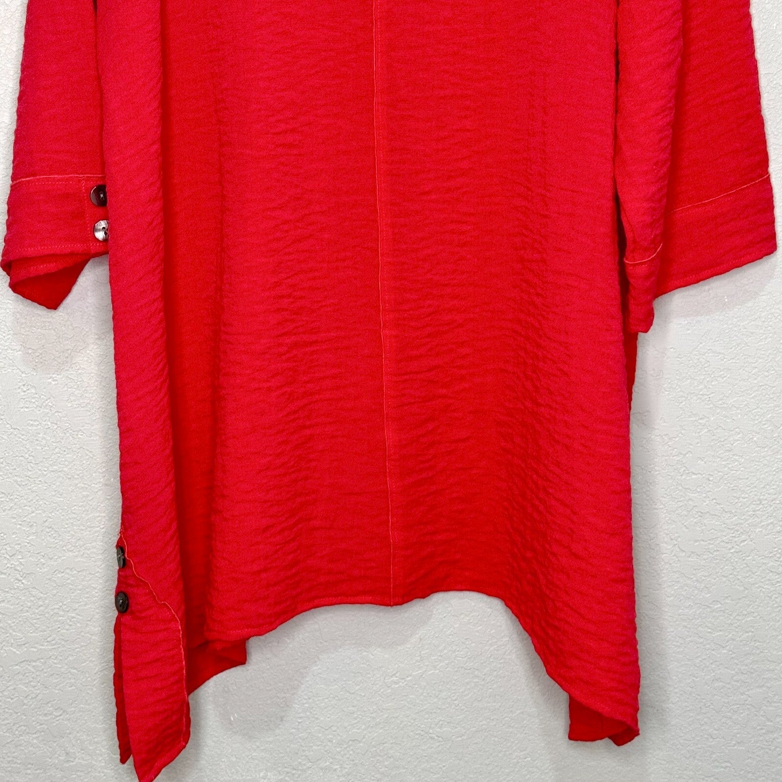 Habitat Clothes to Live In Tunic Top Size Small Pink Buttons Lagenlook Artsy - Flair - Style