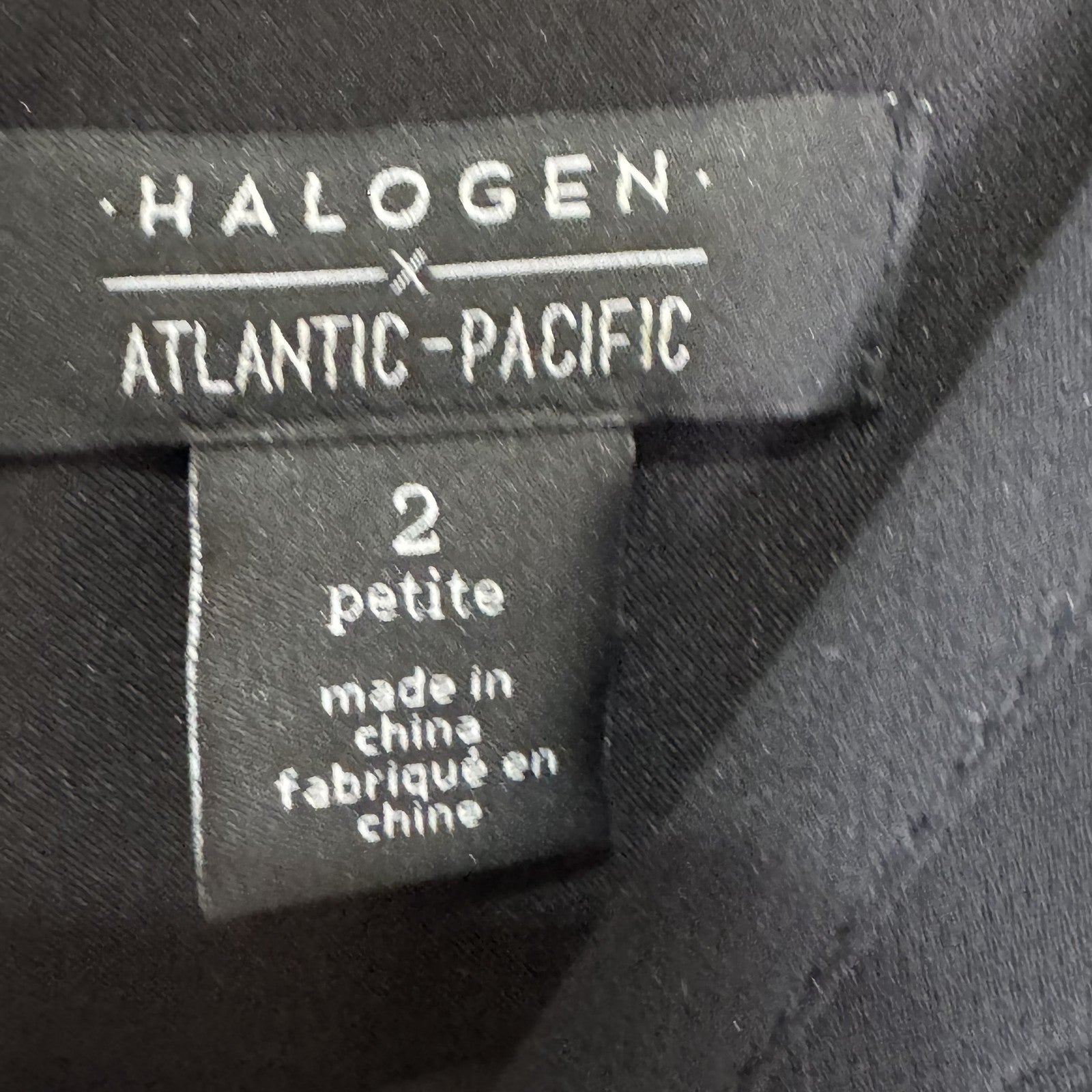 Halogen Atlantic - Pacific Dress Womens 2 Petite Black Pleated Colorblock Midi - Flair - Style