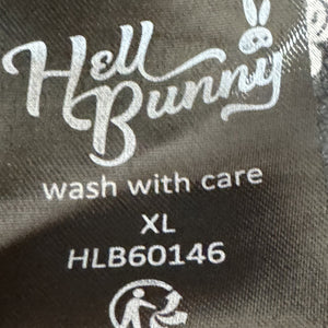 Hell Bunny Shirt | Size XL | Black Sheer Moth Butterfly - Flair - Style