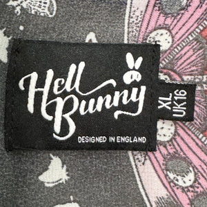 Hell Bunny Shirt | Size XL | Black Sheer Moth Butterfly - Flair - Style