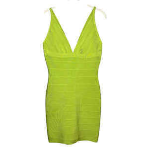 Herve Ledger Bandage Dress Size Large Lauren Lime Green $880 - Flair - Style