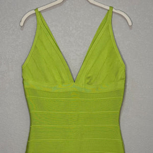 Herve Ledger Bandage Dress Size Large Lauren Lime Green $880 - Flair - Style