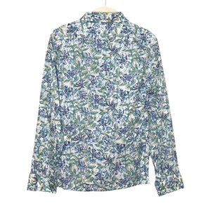 Holland & Holland London Button Down Shirt Womens US Size 10 Blue Floral - Flair - Style