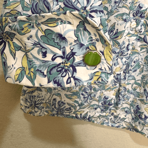 Holland & Holland London Button Down Shirt Womens US Size 10 Blue Floral - Flair - Style