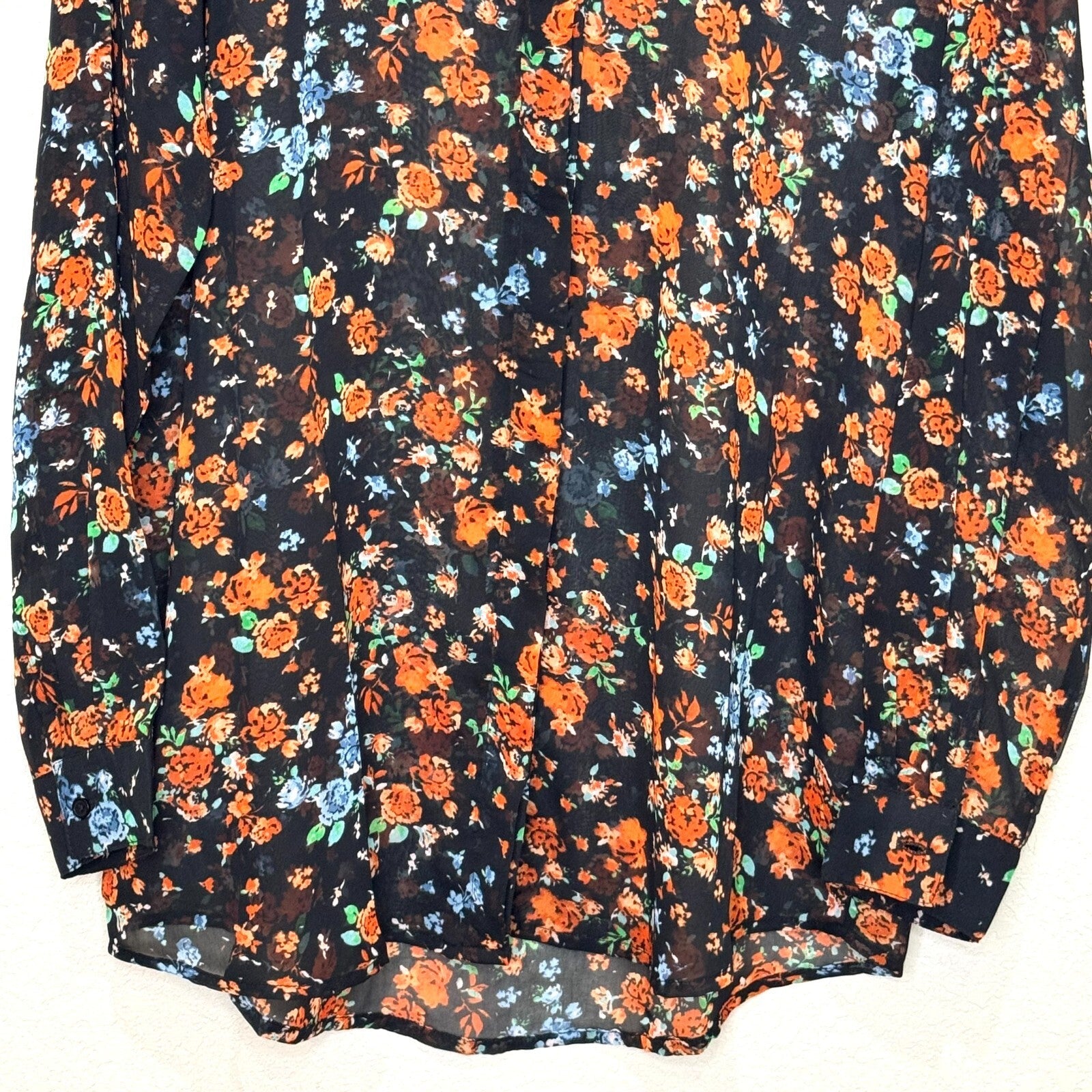 ICHI Blouse Shirt Blouse US Size Medium 38 Floral Garden Print - Flair - Style