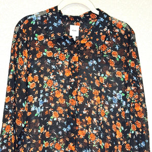 ICHI Blouse Shirt Blouse US Size Medium 38 Floral Garden Print - Flair - Style